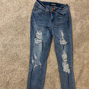 Indigo Rein Ripped Jeggings Size 3 (Juniors)